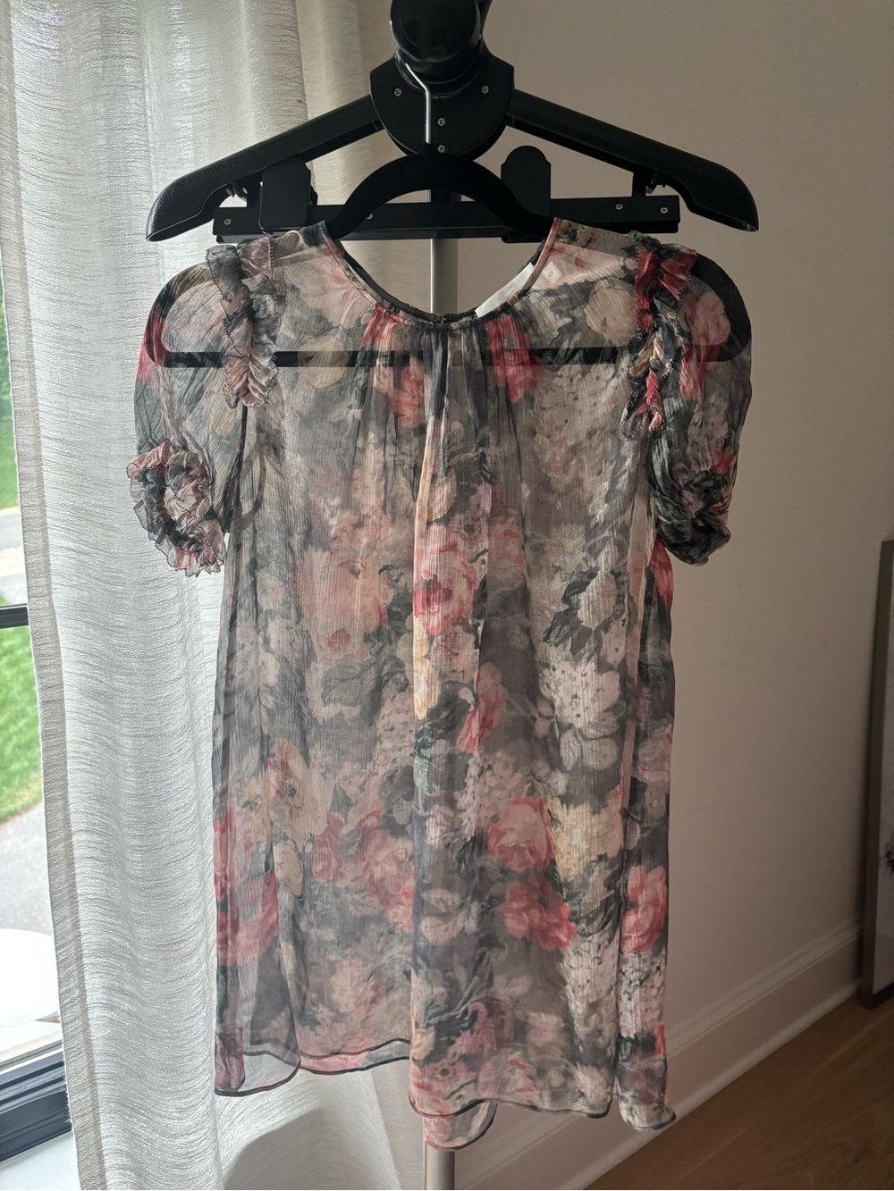 NWOT Zimmermann Floral Radiate Ruffle Top - Picture 2 of 4